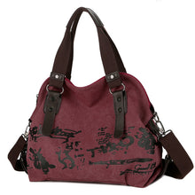 Load image into Gallery viewer, Women's Printed Large Capacity Canvas Messenger Bag

