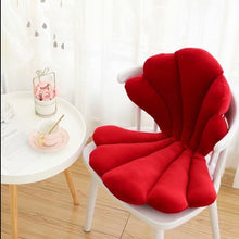 Load image into Gallery viewer, Luxurious Velvet Seal Shell Chair Cushion Rose Seat Pillow
