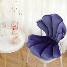 Load image into Gallery viewer, Luxurious Velvet Seal Shell Chair Cushion Rose Seat Pillow
