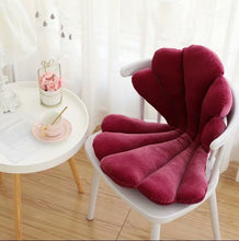 Load image into Gallery viewer, Luxurious Velvet Seal Shell Chair Cushion Rose Seat Pillow
