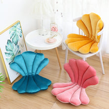 Load image into Gallery viewer, Luxurious Velvet Seal Shell Chair Cushion Rose Seat Pillow
