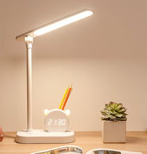 Load image into Gallery viewer, LED Eye Protection Desk Lamp Pen Holder With Clock
