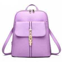 Load image into Gallery viewer, Fashion Casual Korean Style Ladies Leather Backpack
