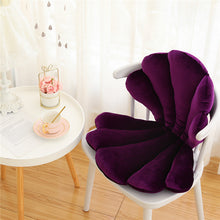 Load image into Gallery viewer, Luxurious Velvet Seal Shell Chair Cushion Rose Seat Pillow
