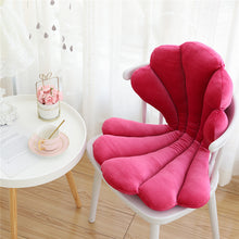 Load image into Gallery viewer, Luxurious Velvet Seal Shell Chair Cushion Rose Seat Pillow
