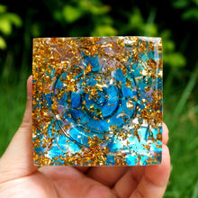 Load image into Gallery viewer, Handmade Amethyst Crystal Sphere Orgone Pyramid
