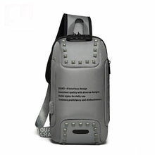 Load image into Gallery viewer, Men's Fashion Casual Chest Bag With USB Charging Port
