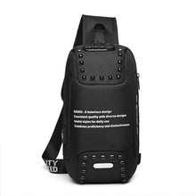 Load image into Gallery viewer, Men's Fashion Casual Chest Bag With USB Charging Port
