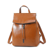 Load image into Gallery viewer, Korean Fashion All-Match Oil Wax Leather Backpack
