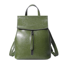 Load image into Gallery viewer, Korean Fashion All-Match Oil Wax Leather Backpack
