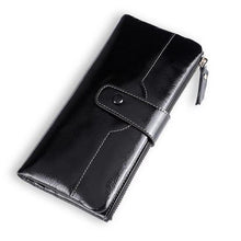 Load image into Gallery viewer, European American Style Ladies PU Leather Oil Wax Wallet
