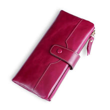 Load image into Gallery viewer, European American Style Ladies PU Leather Oil Wax Wallet
