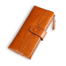 Load image into Gallery viewer, European American Style Ladies PU Leather Oil Wax Wallet
