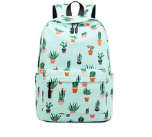 Load image into Gallery viewer, Cactus Print Female Junior High School Student Backpack
