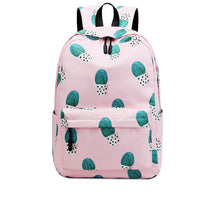 Load image into Gallery viewer, Cactus Print Female Junior High School Student Backpack
