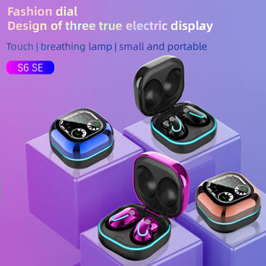 Breathing Light Time Digital Display Bluetooth Headset