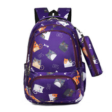 Load image into Gallery viewer, Cartoon Cute Cat Printed Elementary School Bag
