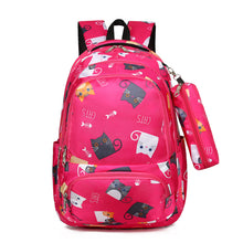 Load image into Gallery viewer, Cartoon Cute Cat Printed Elementary School Bag

