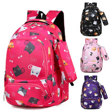 Load image into Gallery viewer, Cartoon Cute Cat Printed Elementary School Bag
