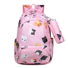 Load image into Gallery viewer, Cartoon Cute Cat Printed Elementary School Bag
