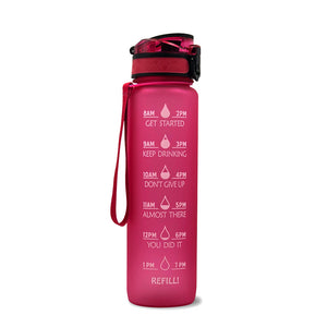 1L Tritan Water Bottle With Time Marker Bounce Cover