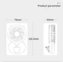 Load image into Gallery viewer, Fill Light Fan Portable Student Mini USB Charging Fan
