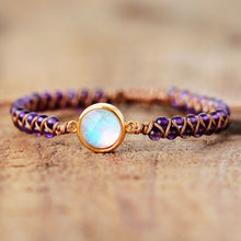 Load image into Gallery viewer, Stone Wrap Bracelets Femme Amethysts Opal String
