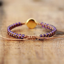 Load image into Gallery viewer, Stone Wrap Bracelets Femme Amethysts Opal String
