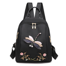 Load image into Gallery viewer, Retro Oxford Cloth Embroidered Women's Casual Backpack
