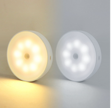 Load image into Gallery viewer, Usb Rechargeable Motion Sensor Light Round Wireless LED
