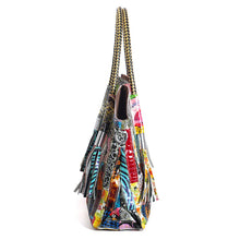 Load image into Gallery viewer, European And American Lady's Portable Striped Handbag
