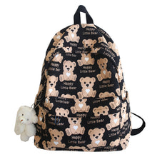 Load image into Gallery viewer, Bear Pattern All-Match Student Backpack
