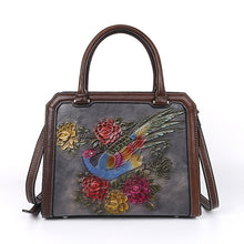 Load image into Gallery viewer, Retro Wind Embossed Phoenix Pattern Portable Messenger Bag
