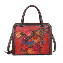 Load image into Gallery viewer, Retro Wind Embossed Phoenix Pattern Portable Messenger Bag
