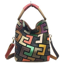 Load image into Gallery viewer, Leisure Colorful Block Leather Messenger Bag For Women
