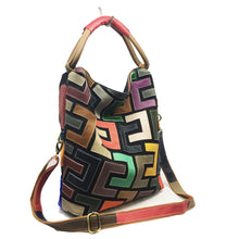 Load image into Gallery viewer, Leisure Colorful Block Leather Messenger Bag For Women
