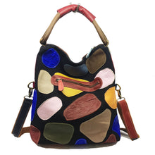 Load image into Gallery viewer, Leisure Colorful Block Leather Messenger Bag For Women
