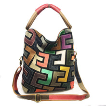 Load image into Gallery viewer, Leisure Colorful Block Leather Messenger Bag For Women
