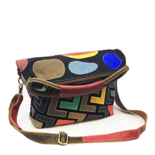 Load image into Gallery viewer, Leisure Colorful Block Leather Messenger Bag For Women
