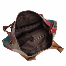 Load image into Gallery viewer, Women's Geometric Pattern Leather Casual Stripe Shoulder Bag
