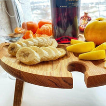 Load image into Gallery viewer, Wooden Outdoor Folding Picnic-table With Glass Holder
