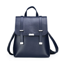 Load image into Gallery viewer, Korean Style Solid Color Fashion PU Embossed Backpack
