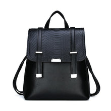 Load image into Gallery viewer, Korean Style Solid Color Fashion PU Embossed Backpack
