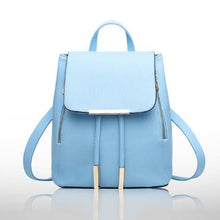 Load image into Gallery viewer, PU Leather College Style Casual Backpack For Young Ladies
