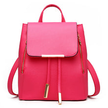 Load image into Gallery viewer, PU Leather College Style Casual Backpack For Young Ladies
