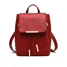 Load image into Gallery viewer, PU Leather College Style Casual Backpack For Young Ladies
