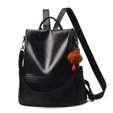 Load image into Gallery viewer, Pure Color Female Backpack With A Toy Ball
