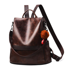 Load image into Gallery viewer, Pure Color Female Backpack With A Toy Ball
