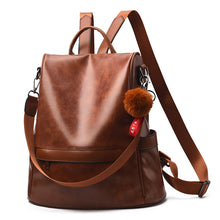 Load image into Gallery viewer, Pure Color Female Backpack With A Toy Ball
