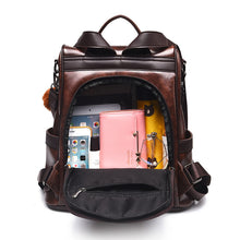 Load image into Gallery viewer, Pure Color Female Backpack With A Toy Ball
